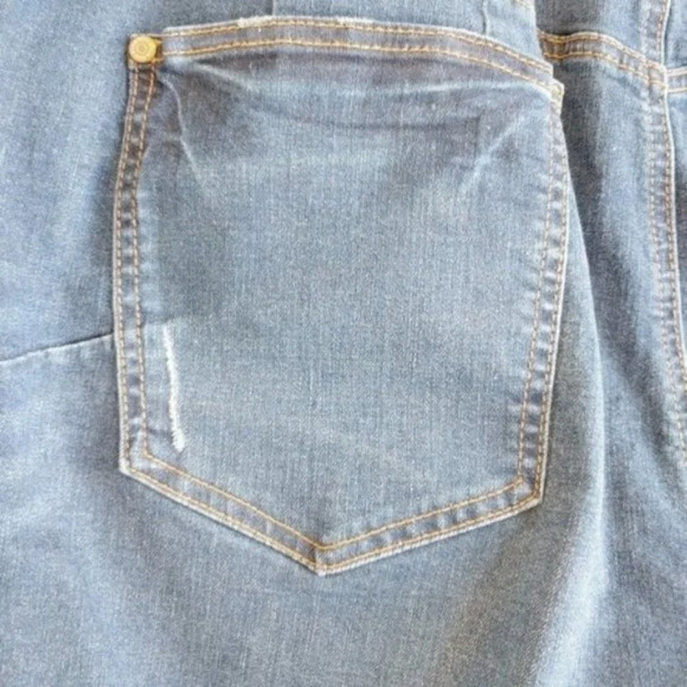 Eloquii Jeans Indigo Wash Distressed Sz 24 Casual Contemporary